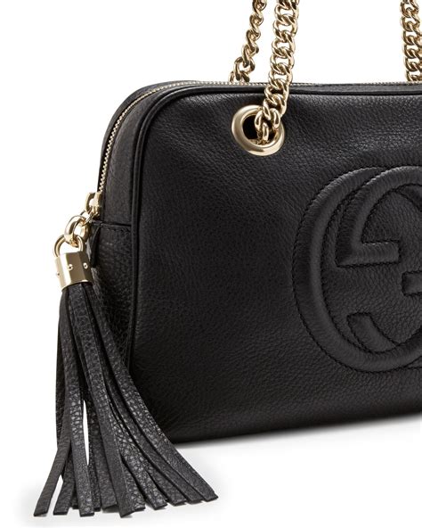 gucci soho double chain shoulder bag|gucci soho tote bag medium.